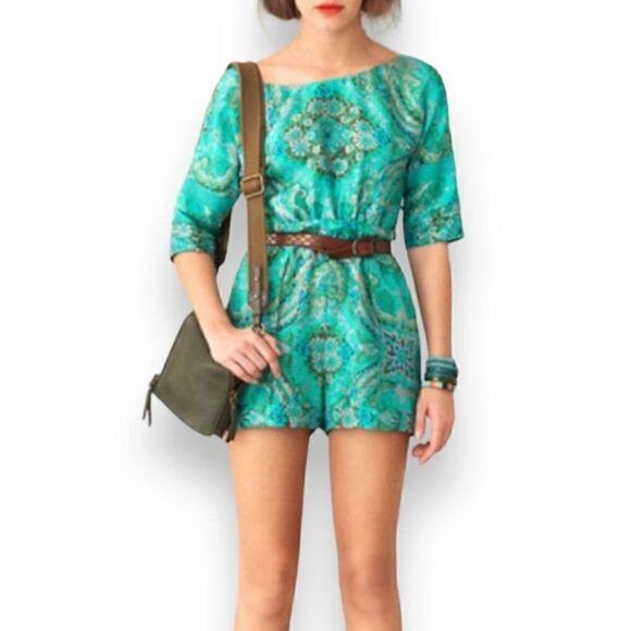 J. Crew Rare 100% Silk Casbah Romper - Picture 2 of 10